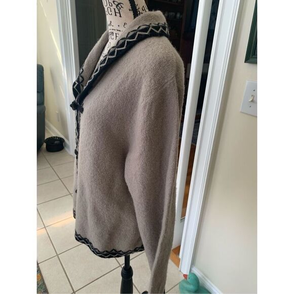 Nordic Design Tan & Black Wool Cardigan - Picture 8 of 11